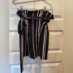 Blush Boutique Navy Striped Tie Skirt